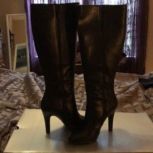 Tall Black Leather Boots